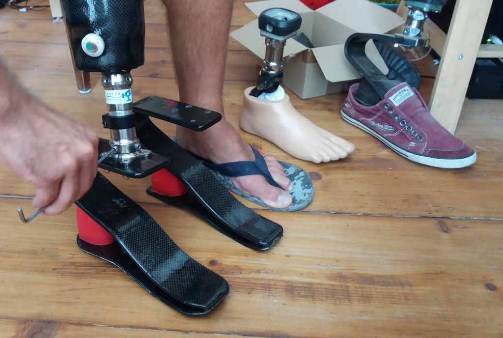 different artificial feet for a leg prosthesis