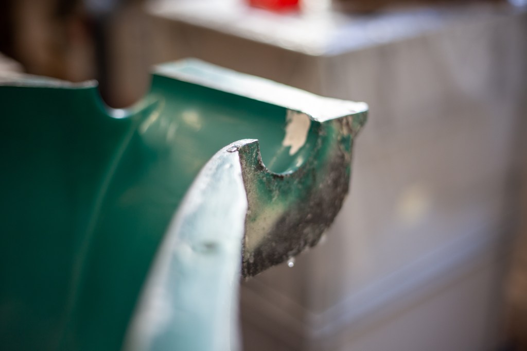 detail of composite production mold